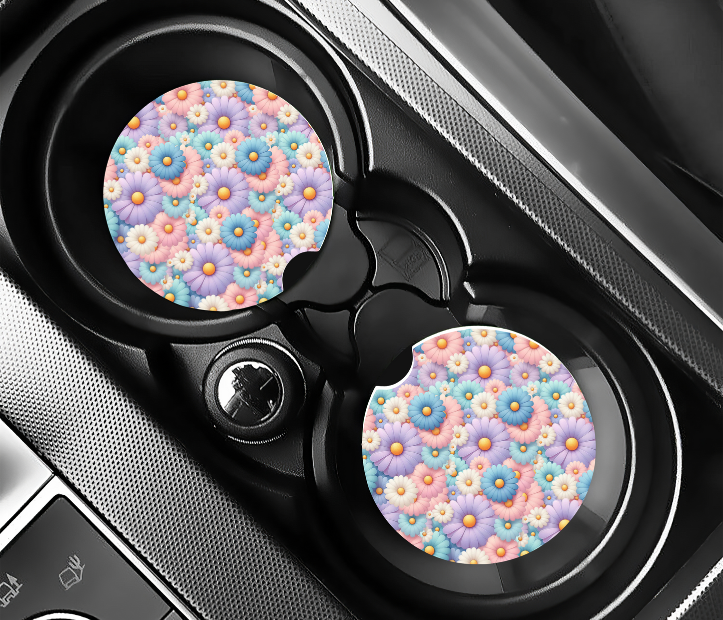 Daisy Explosion Car Coasters