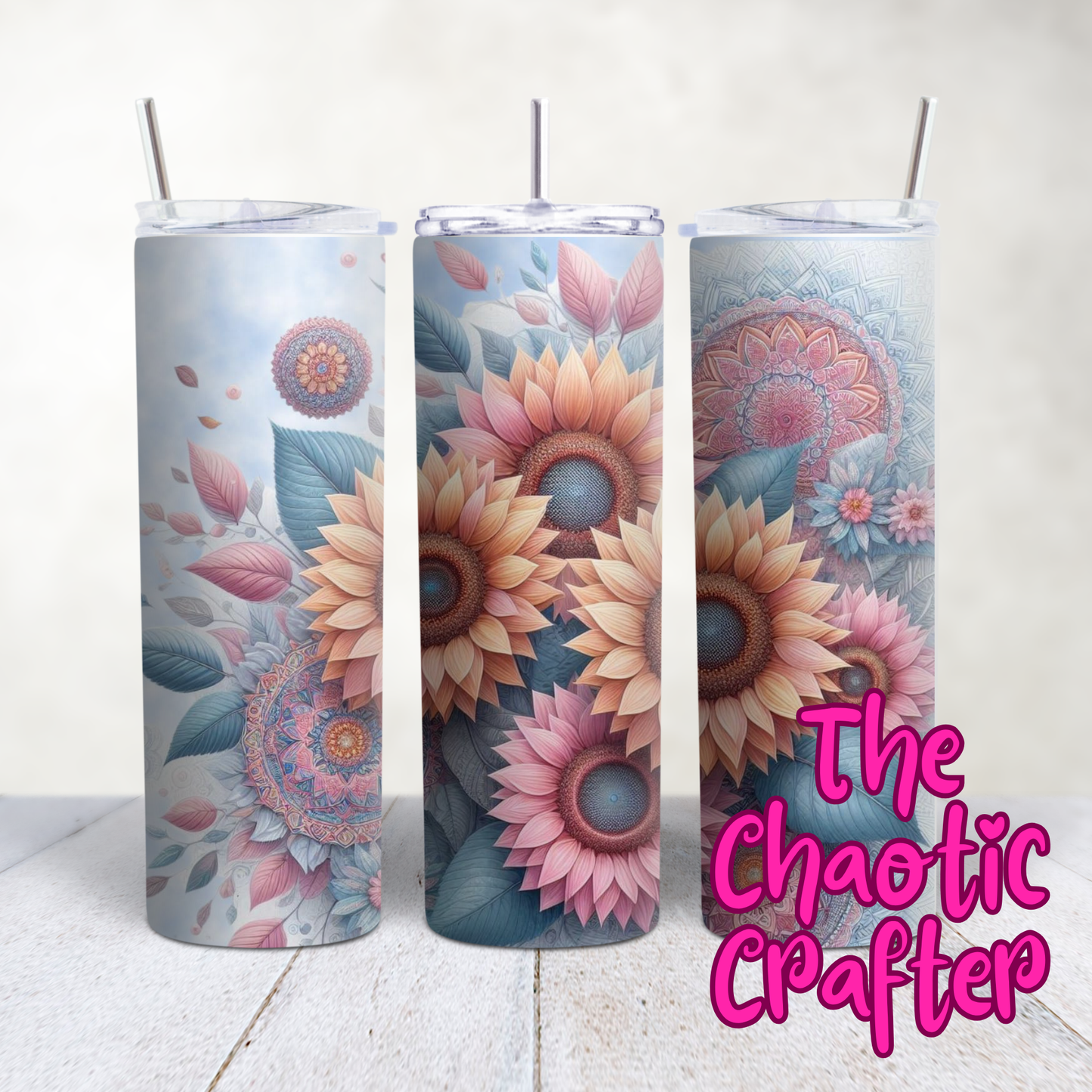 Pastel Flowers 20oz Tumbler