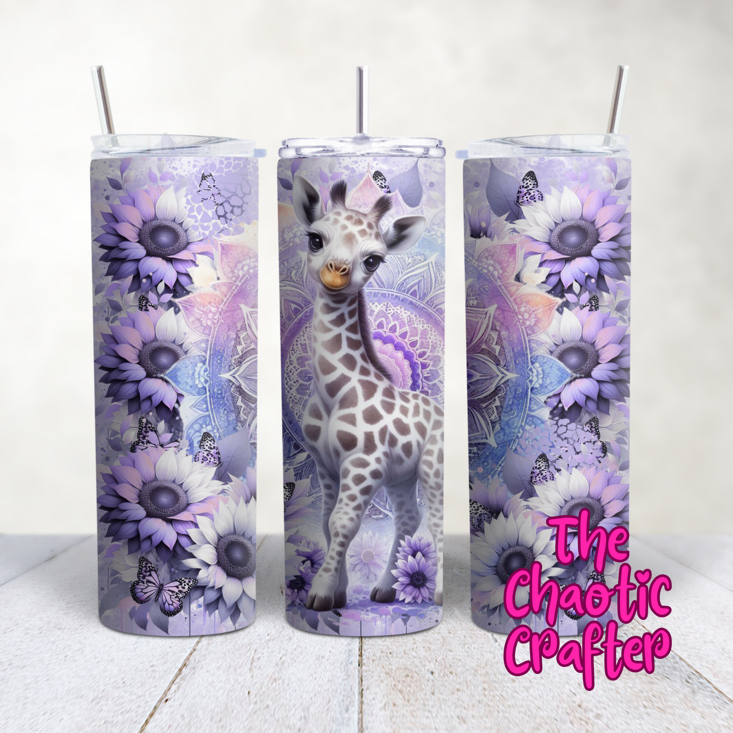 Purple Giraffe 20oz Tumbler