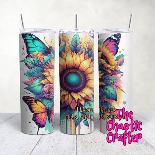 I Bloom with Sass 20oz Tumbler