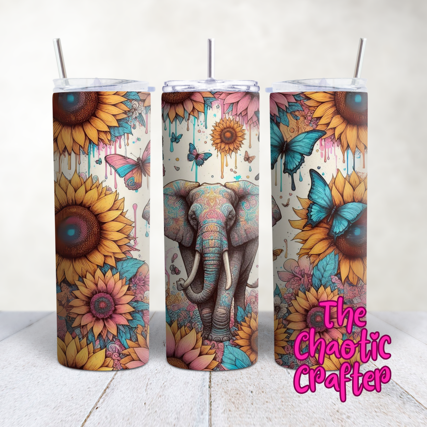 Pastel Elephant 20oz Tumbler