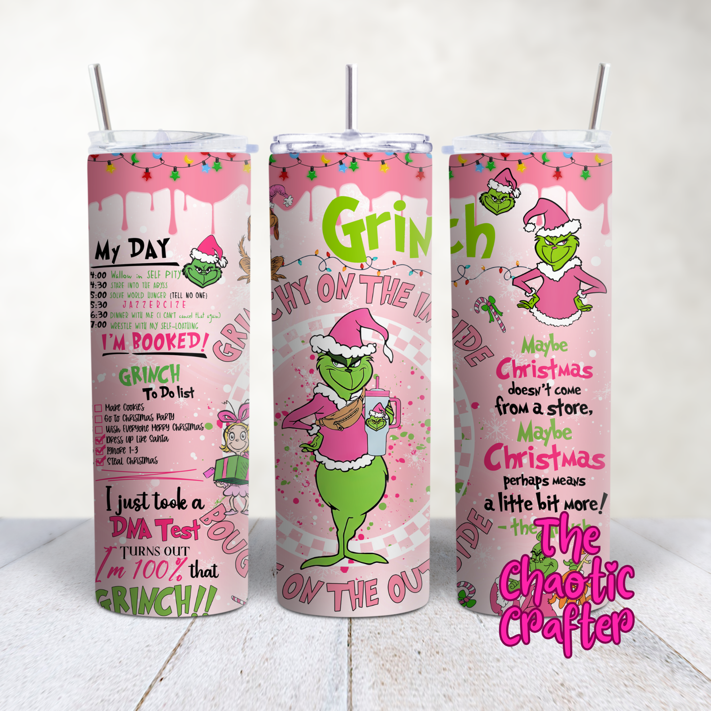 Pink Christmas Tumbler