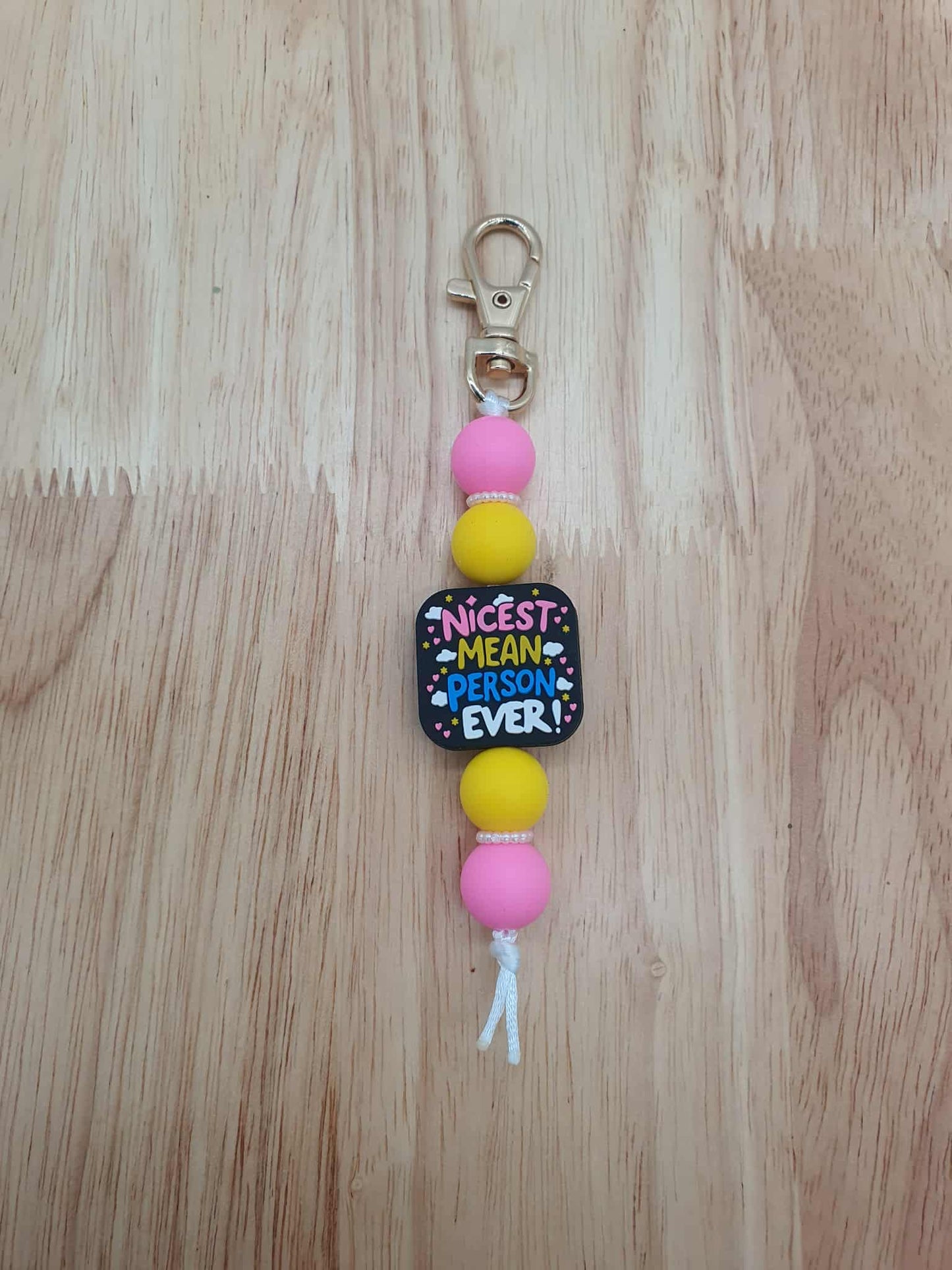 Nicest Mean Person Keyring