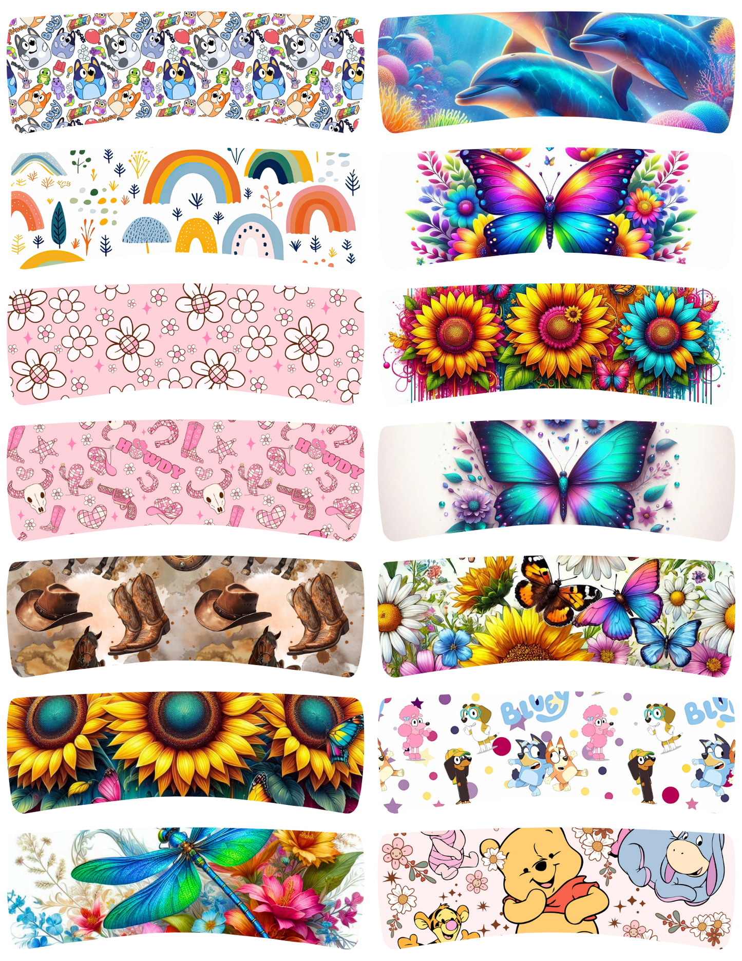 Claw Clip Sublimation Print Sheets - Per set of 2