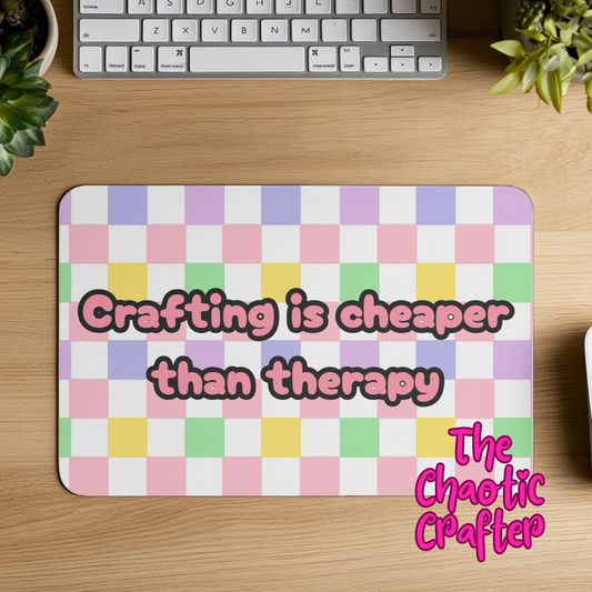 Cheaper Than Therapy Desk Mat
