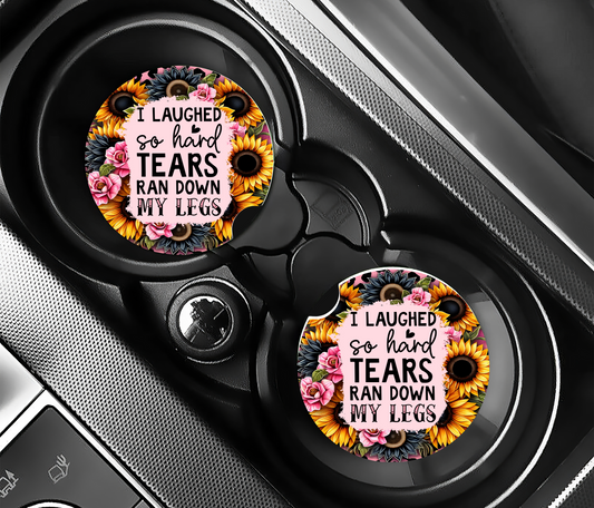 Tears Ran Down Car Coasters