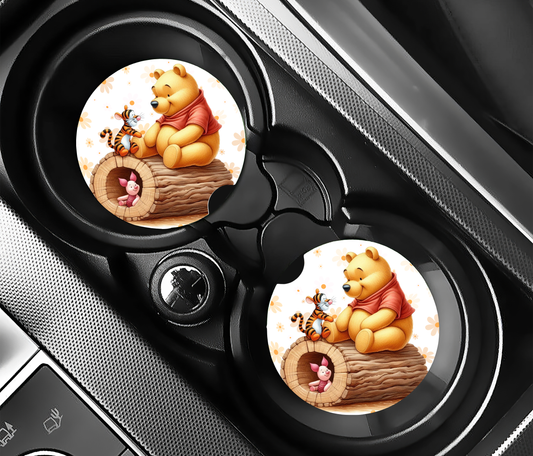 Yellow Character Car Coasters