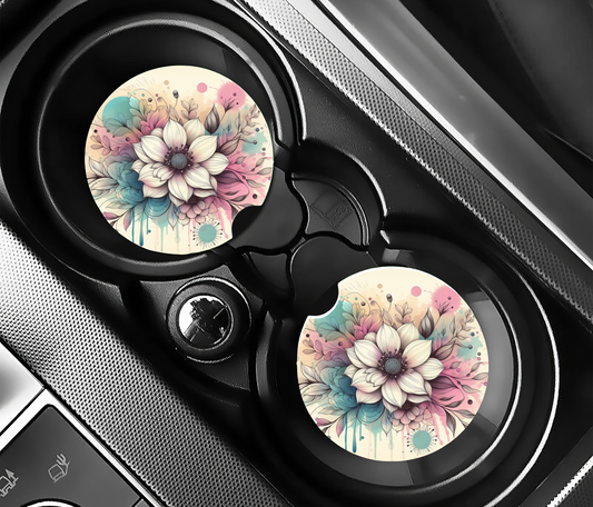 Flower Car Coasters