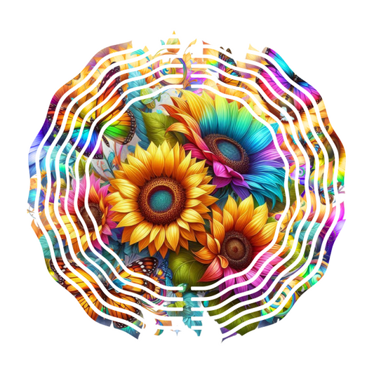 Bright Flowers Wind Spinner