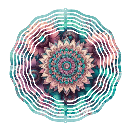 Pastel Flowers Wind Spinner