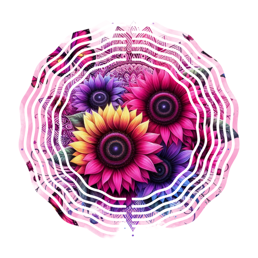 Purple Flowers Wind Spinner