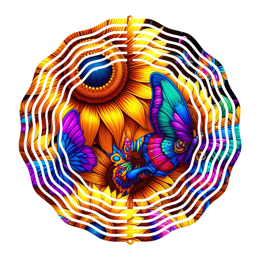 Bright Butterfly Wind Spinner