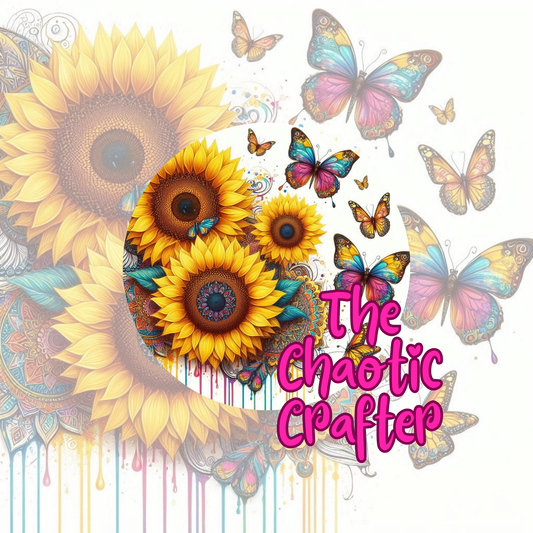 Drip Sunflower Sublimation Prints (TRANSFERS ONLY)