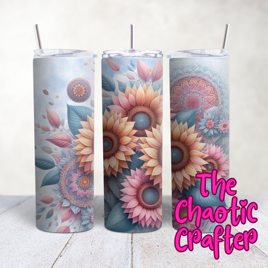 Pastel Flowers 20oz Tumbler