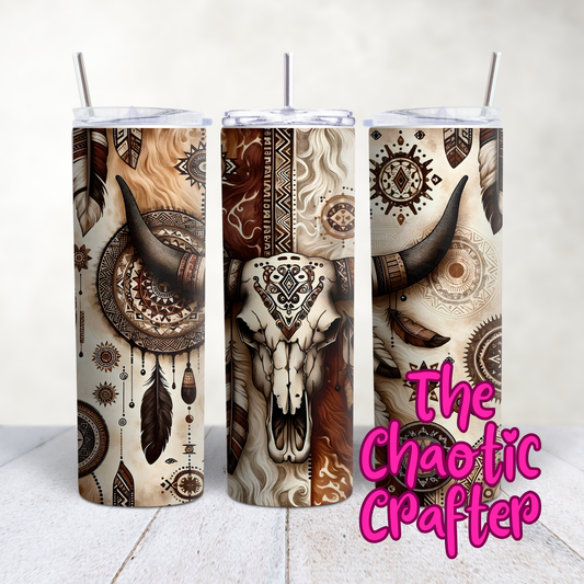 Cow Skull 20oz Tumbler