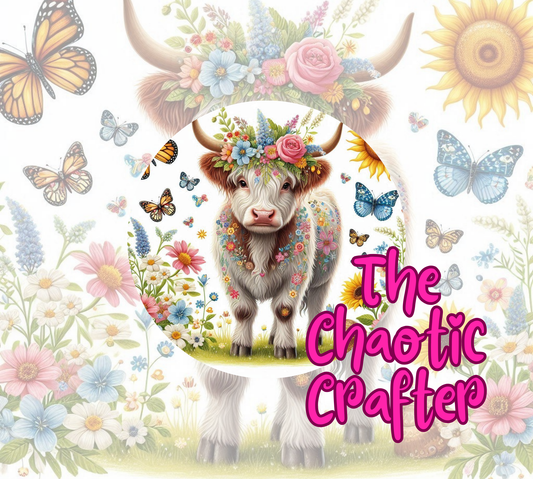 White Highland Cow Sublimation Prints (TRANSFERS ONLY)