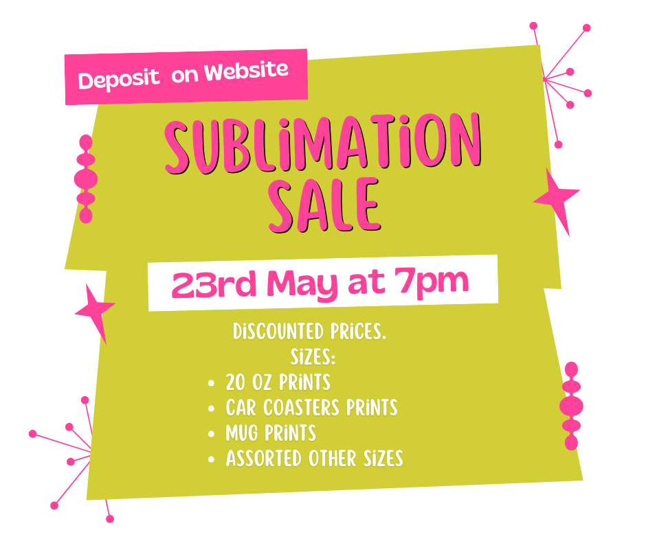 Sublimation Sale Deposit