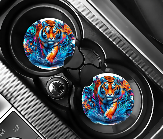 Tiger Car Coasters