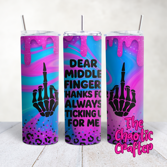 Dear Middle Finger 20oz Tumbler