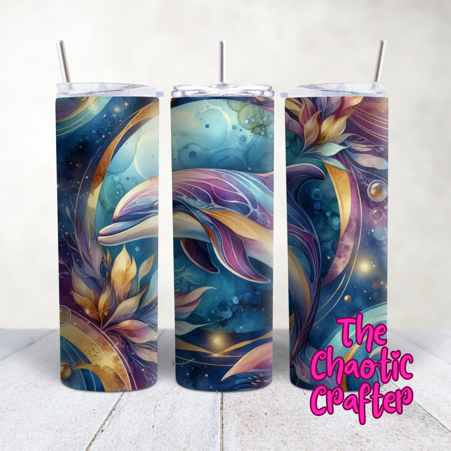 Bright Dolphin 20oz Tumbler