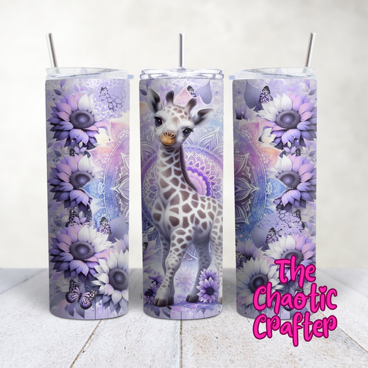 Purple Giraffe 20oz Tumbler