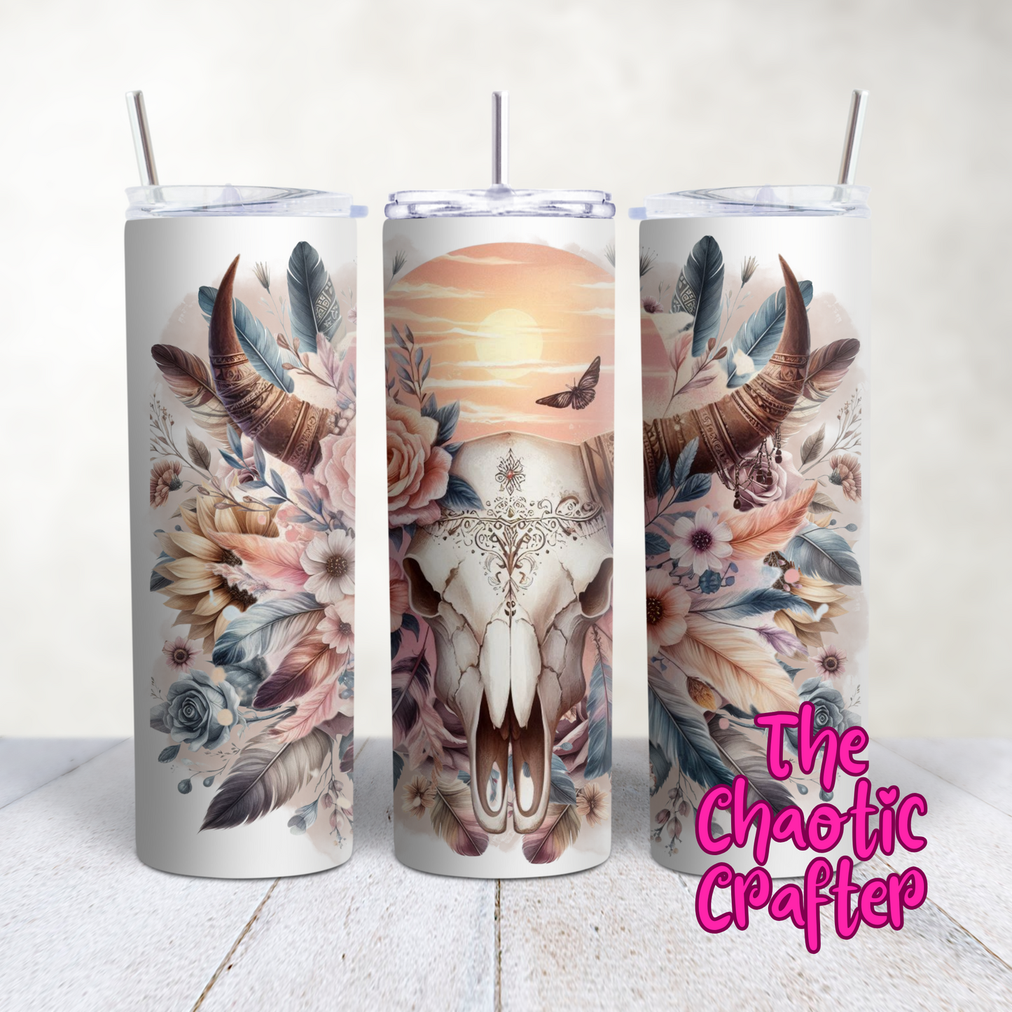 Bull Skull 20oz Tumbler