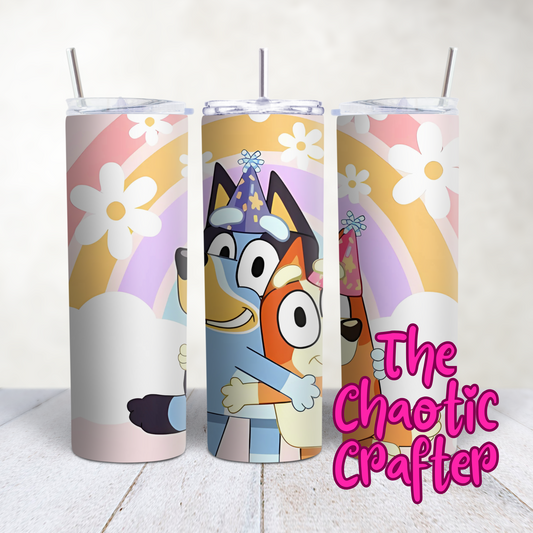 Blue Dog- Pink Design 20oz Tumbler