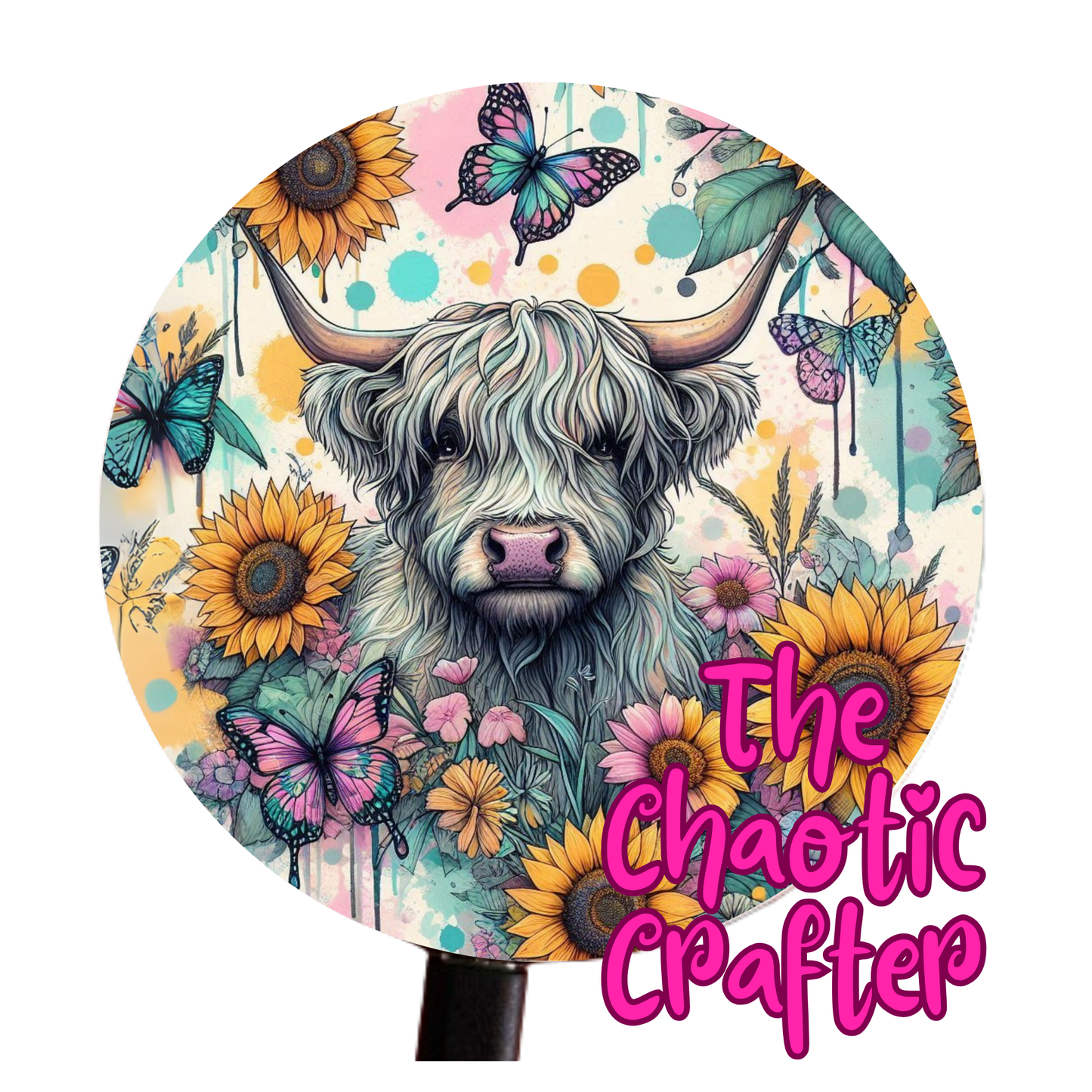 Pastel Highland Cow Wireless Charger