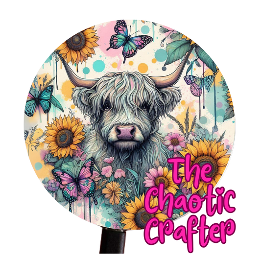 Pastel Highland Cow Wireless Charger