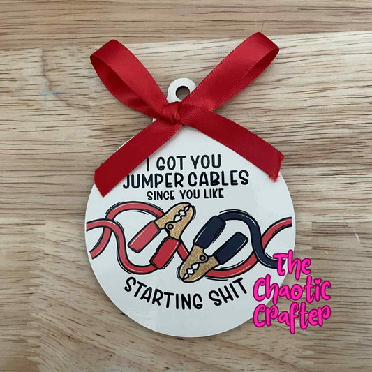 Jumper Cables Christmas Bauble