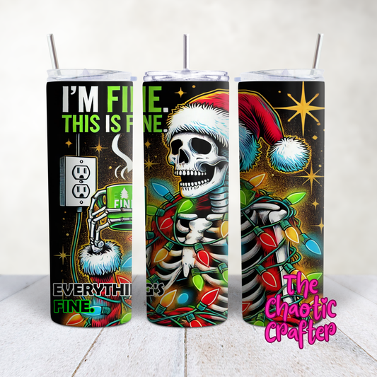 I'm Fine Christmas Tumbler