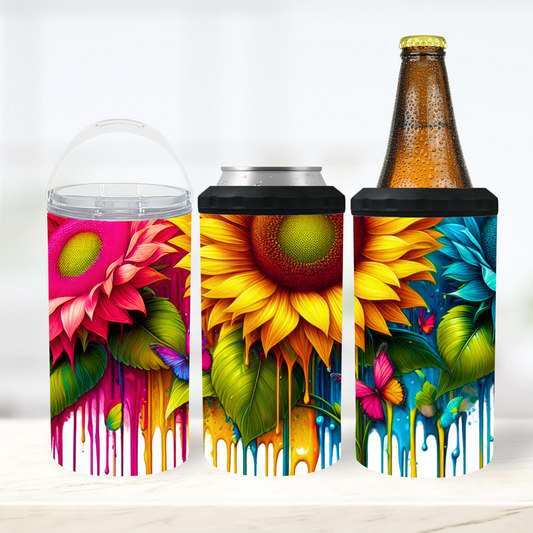 Rainbow Drip 4 in 1 Can Cooler