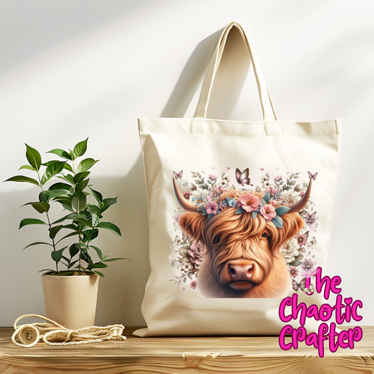 Daisy Highland Tote Bag
