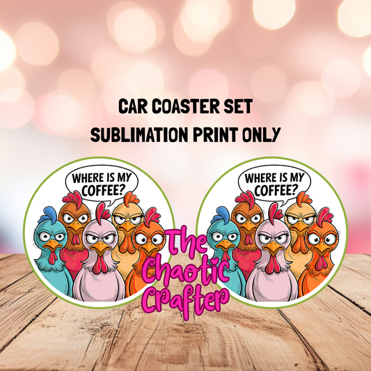 Sublimation Car Coaster Prints #9