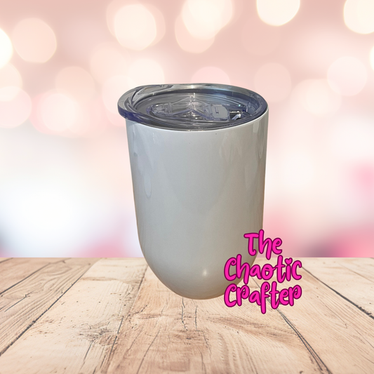 12oz Straight Wine Tumblers- Sublimation Blanks